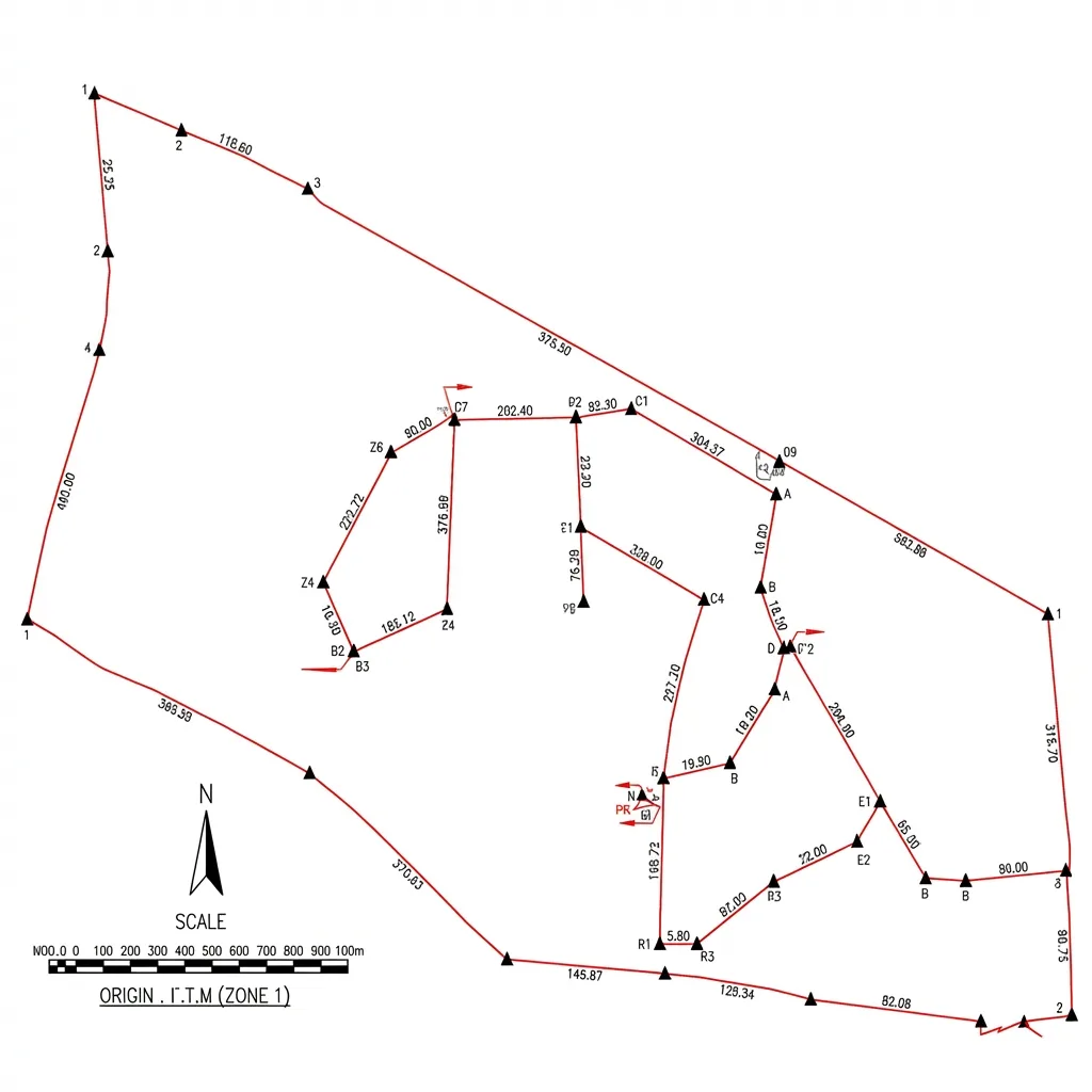 Precise GPS Control Network Diagram